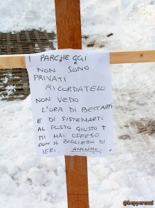Minacce per il parcheggio